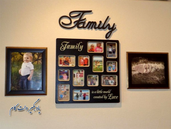 ایده نصب عکس خانوادگی روی دیوارقابهای متفاوت