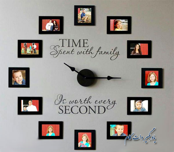ساختن یک ساعت دیواری خاص با عکس ها خانوادگی