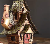 ساخت خانه مرموز زن جادوگر با کارتون های دور ریز