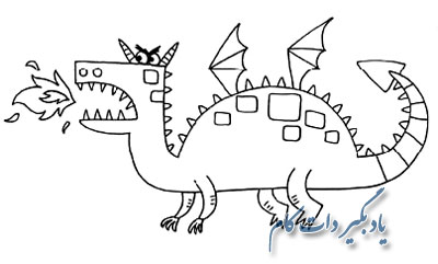 آموزش نقاشی دایناسور