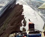 فیلم زیبای موتور سواری در کوهستان برفی
