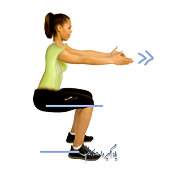 حرکت دیوار نشستن برای قوی کردن عضلات ساق