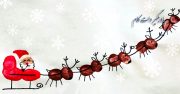 خلاقیت در نقاشی بابانوئل و گوزن